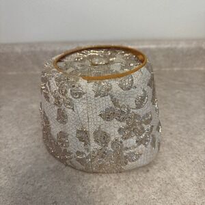 Vintage 50s Gold Lace Pillbox Hat Metallic Floral Union Made In USA Cocktail
